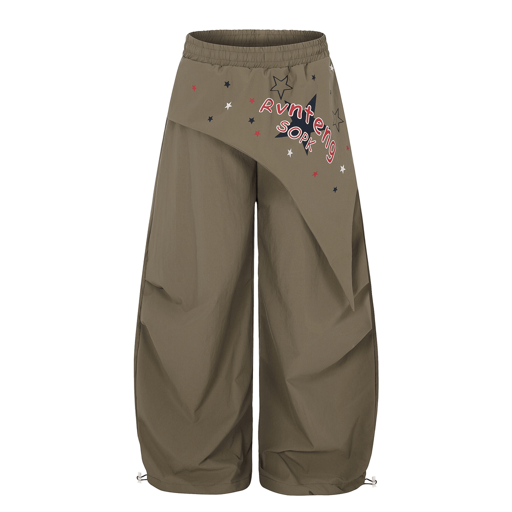 Star Graphic Layered Apron Scythe Wide - Leg Pants - COPPING THREADS - CT Select