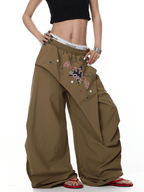 Star Graphic Layered Apron Scythe Wide - Leg Pants - COPPING THREADS - CT Select