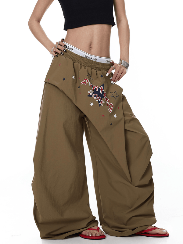 Star Graphic Layered Apron Scythe Wide - Leg Pants - COPPING THREADS - CT Select
