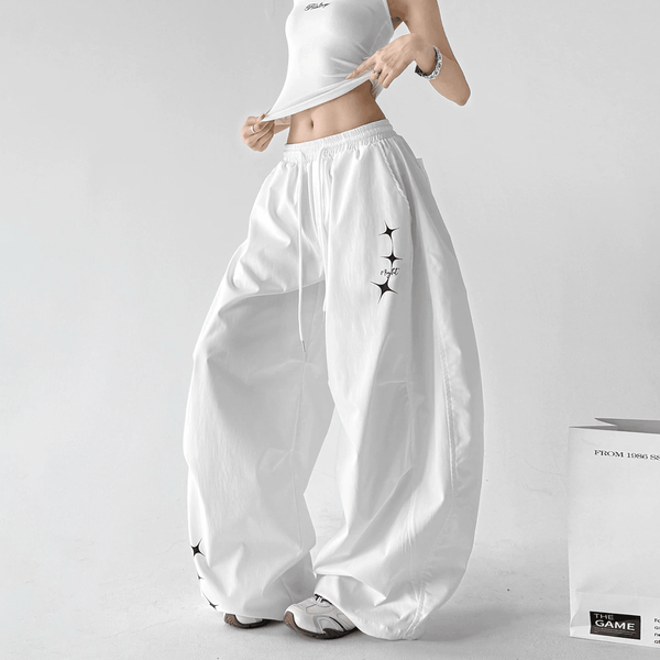Star Graphic Parachute Wide - Leg Pants - CT6204 - COPPING THREADS - CT Select