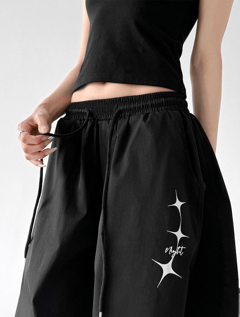 Star Graphic Parachute Wide - Leg Pants - CT6204 - COPPING THREADS - CT Select