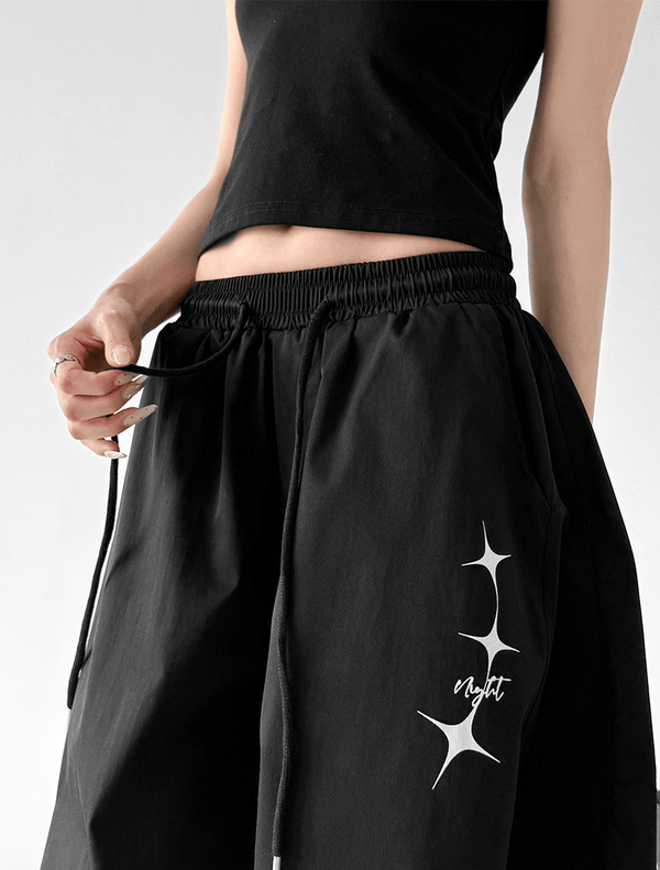 Star Graphic Parachute Wide - Leg Pants - CT6204 - COPPING THREADS - CT Select
