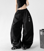 Star Graphic Parachute Wide - Leg Pants - CT6204 - COPPING THREADS - CT Select