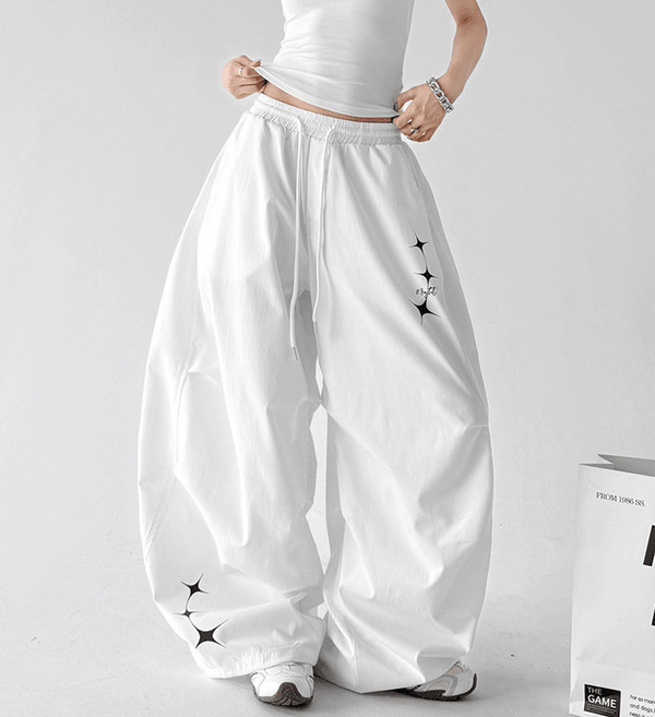 Star Graphic Parachute Wide - Leg Pants - CT6204 - COPPING THREADS - CT Select