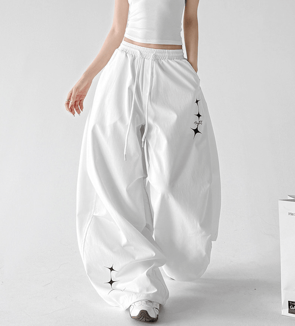 Star Graphic Parachute Wide - Leg Pants - CT6204 - COPPING THREADS - CT Select