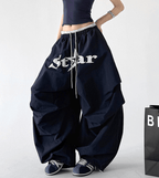 Star Graphic Parachute Wide - Leg Pants - CT730 - COPPING THREADS - CT Select