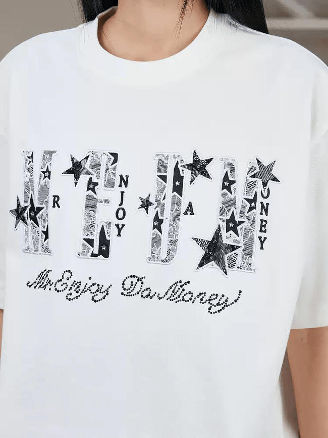 Star Lace Patch Tee Main Image