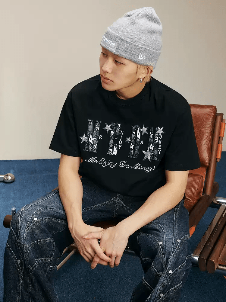 Star Lace Patch Tee - COPPING THREADS - MEDM