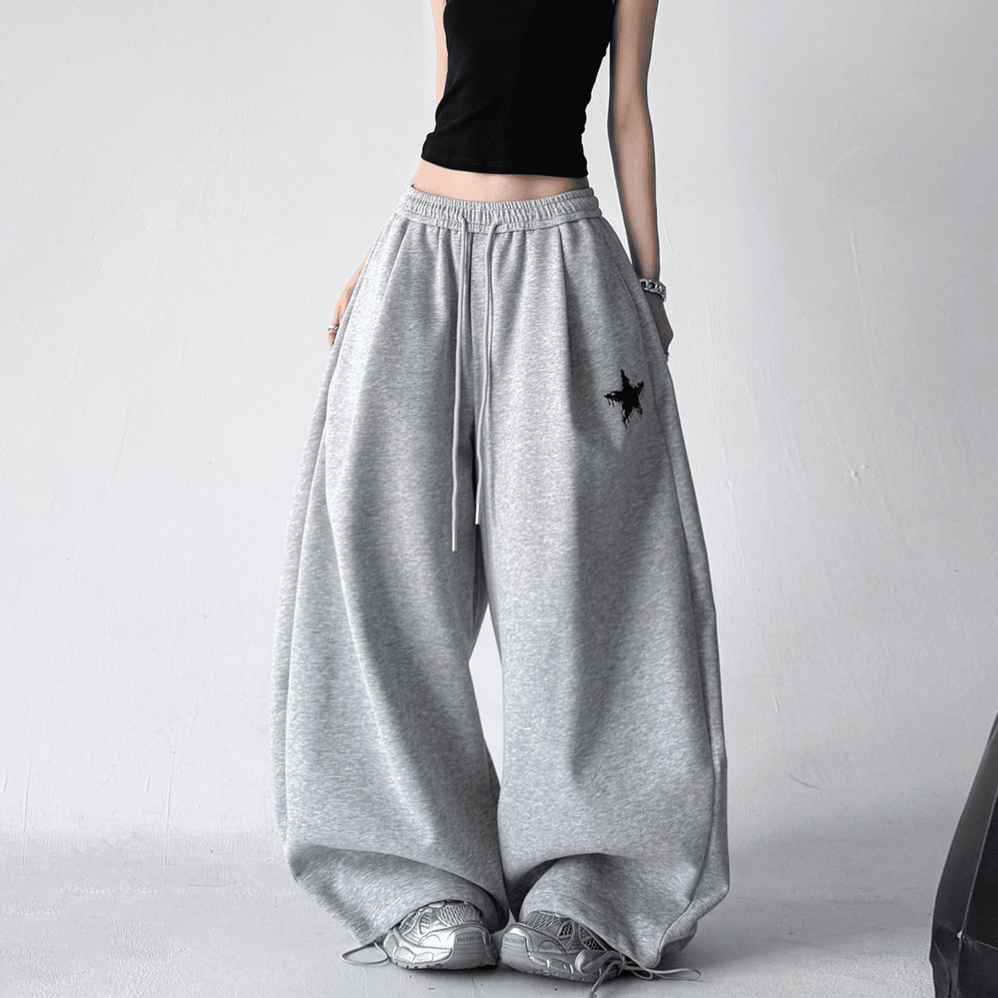 Star Patch Embroidery Oversized Joggers - COPPING THREADS - CT Select Main image