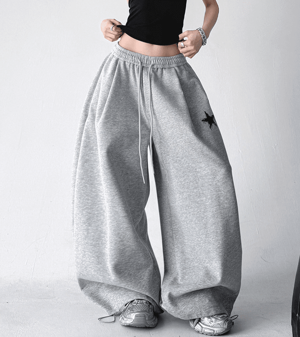 Star Patch Embroidery Oversized Joggers - COPPING THREADS - CT Select