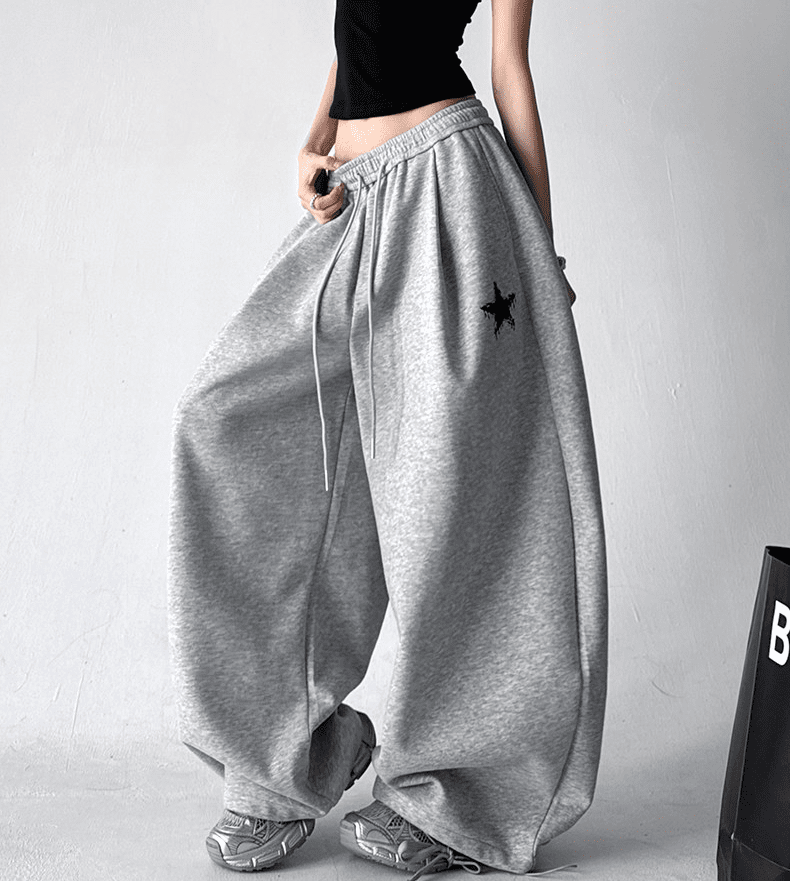 Star Patch Embroidery Oversized Joggers - COPPING THREADS - CT Select