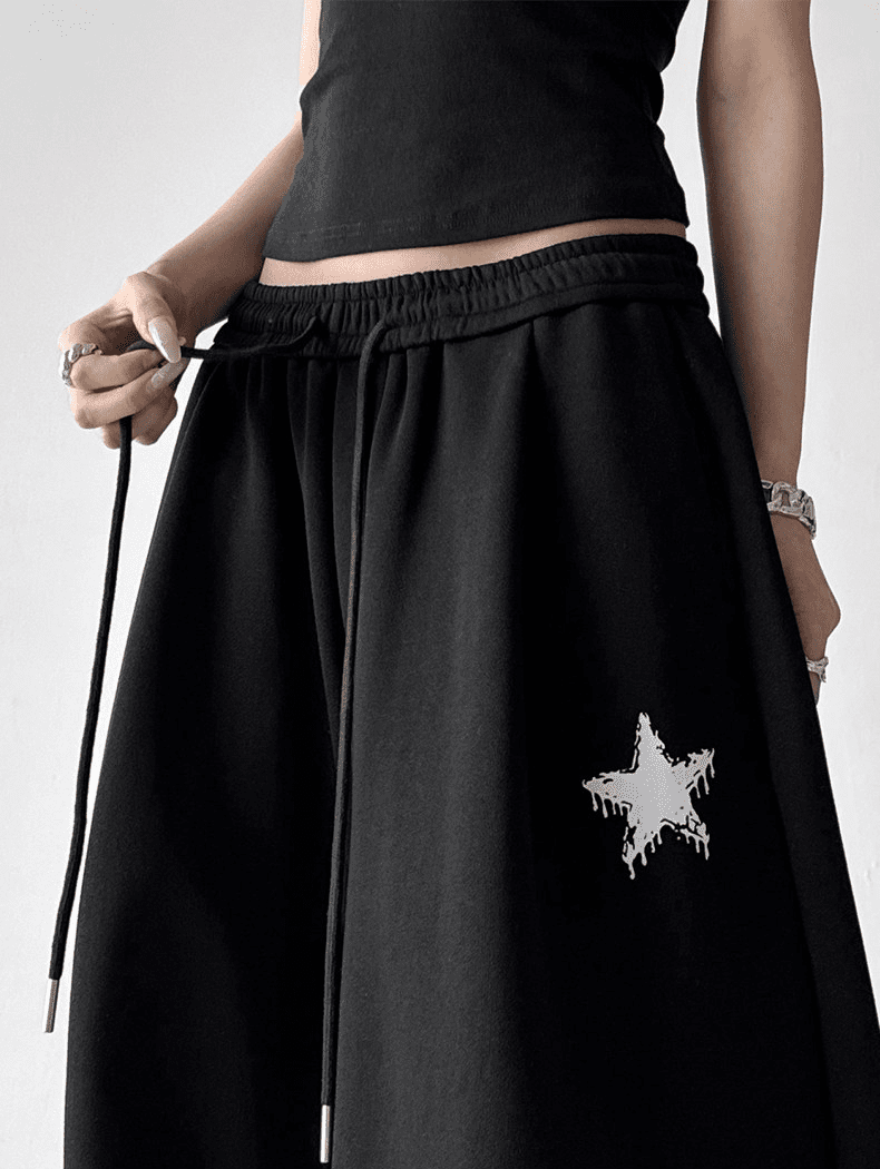 Star Patch Embroidery Oversized Joggers - COPPING THREADS - CT Select