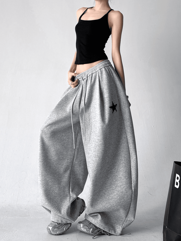Star Patch Embroidery Oversized Joggers - COPPING THREADS - CT Select