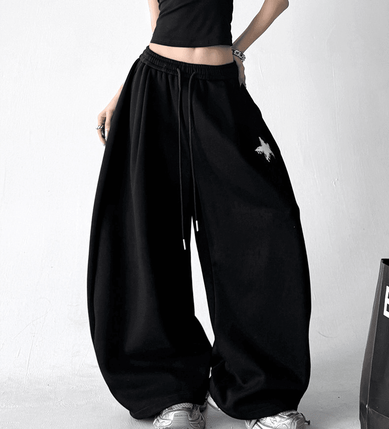 Star Patch Embroidery Oversized Joggers - COPPING THREADS - CT Select