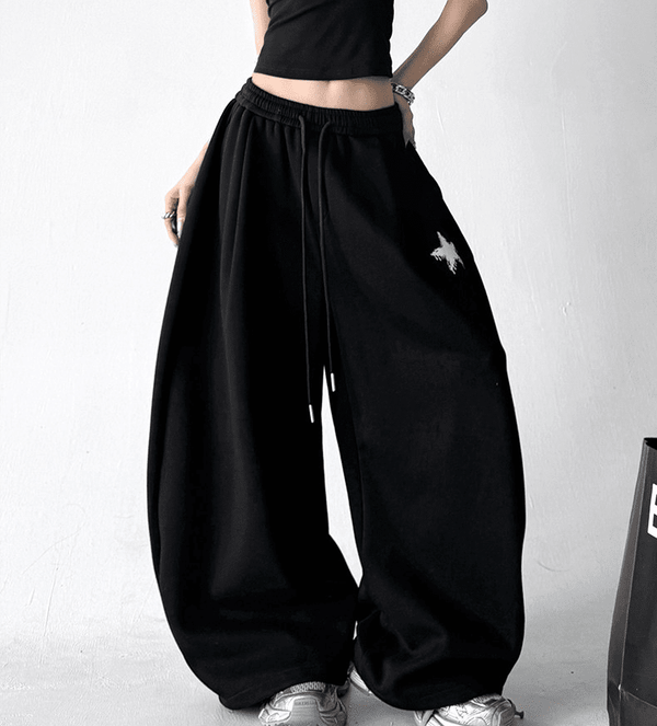 Star Patch Embroidery Oversized Joggers - COPPING THREADS - CT Select