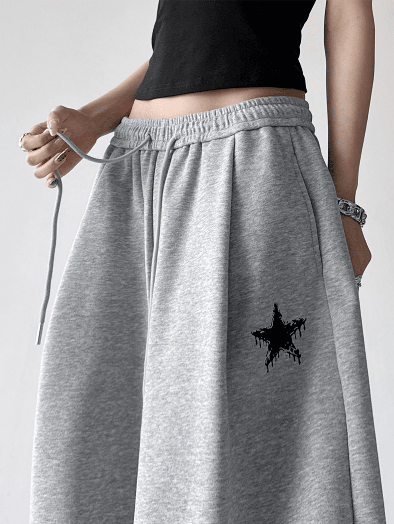 Star Patch Embroidery Oversized Joggers - COPPING THREADS - CT Select