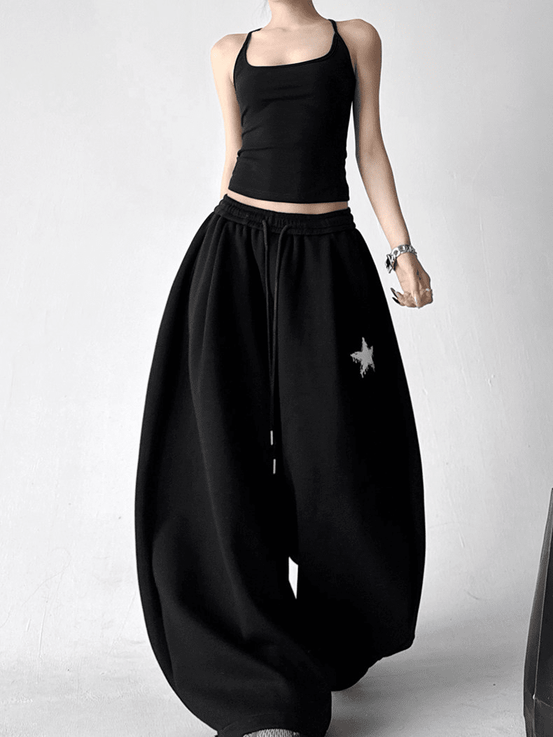 Star Patch Embroidery Oversized Joggers - COPPING THREADS - CT Select