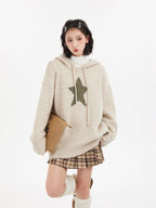 Star Pattern Knit Hoodie - COPPING THREADS - CT Select