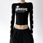 Star Print Fitted Long Sleeve Tee - COPPING THREADS - CT Select