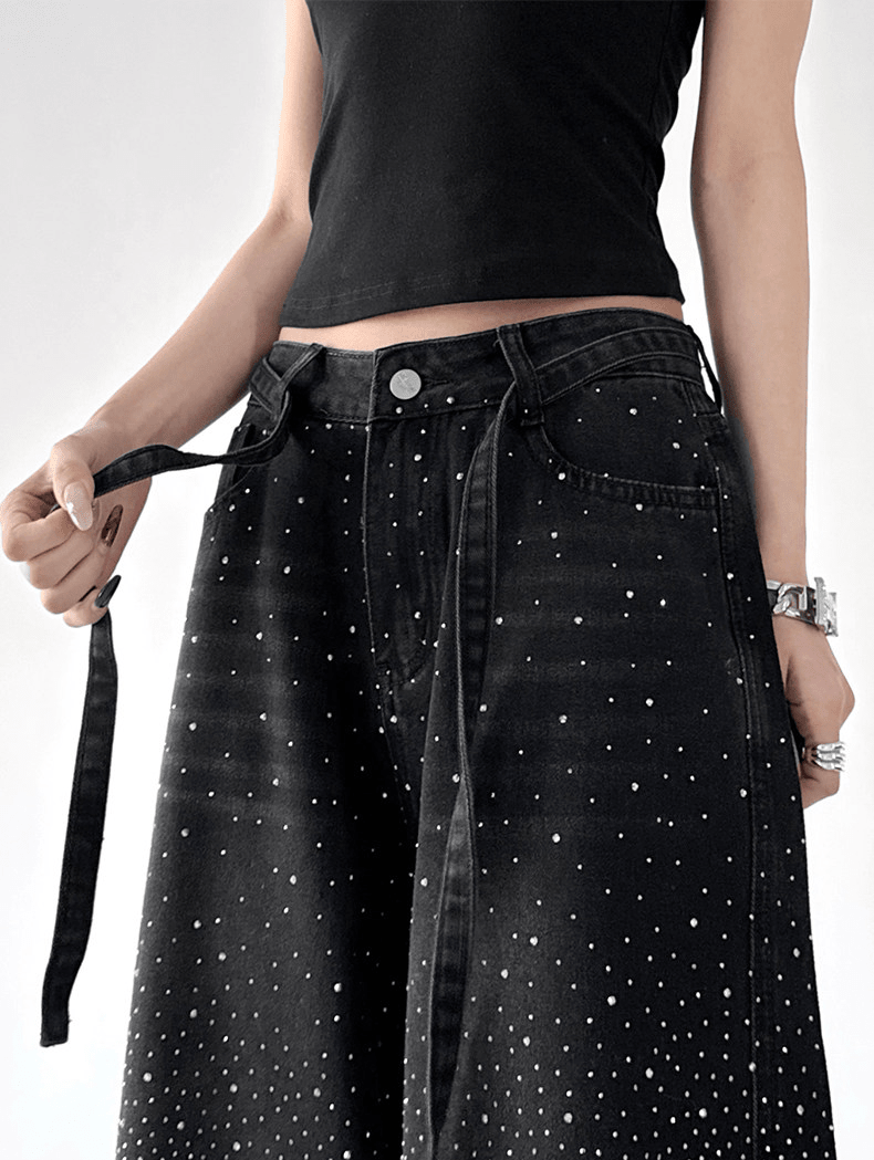 Star Rhinestone Wide - Leg Denim – CT65088 - COPPING THREADS - CT Select