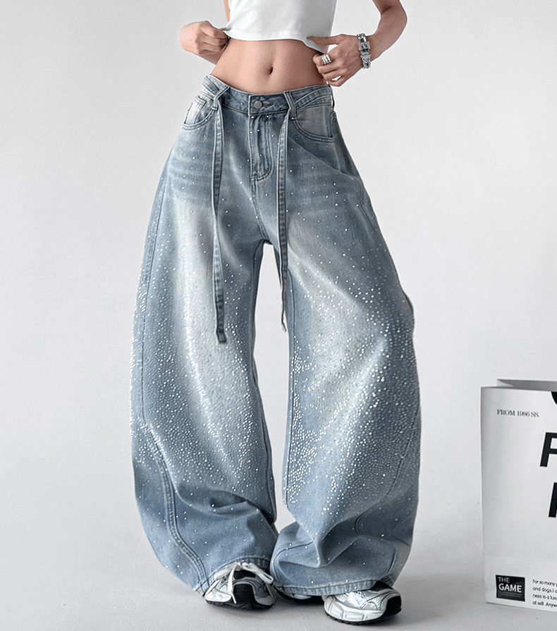 Star Rhinestone Wide - Leg Denim – CT65088 - COPPING THREADS - CT Select