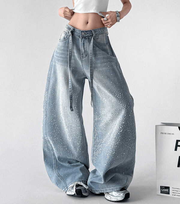 Star Rhinestone Wide - Leg Denim – CT65088 - COPPING THREADS - CT Select