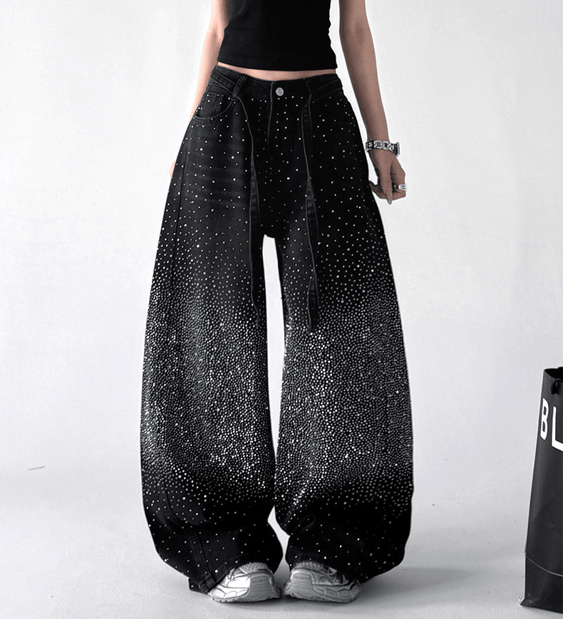 Star Rhinestone Wide - Leg Denim – CT65088 - COPPING THREADS - CT Select