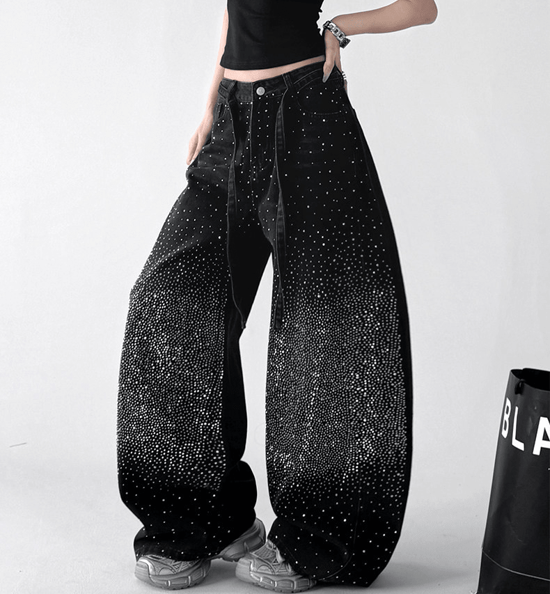 Star Rhinestone Wide - Leg Denim – CT65088 - COPPING THREADS - CT Select