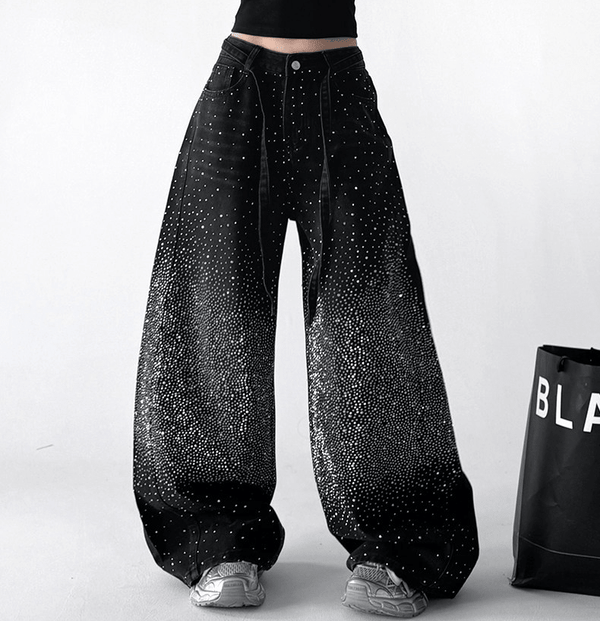 Star Rhinestone Wide - Leg Denim – CT65088 - COPPING THREADS - CT Select