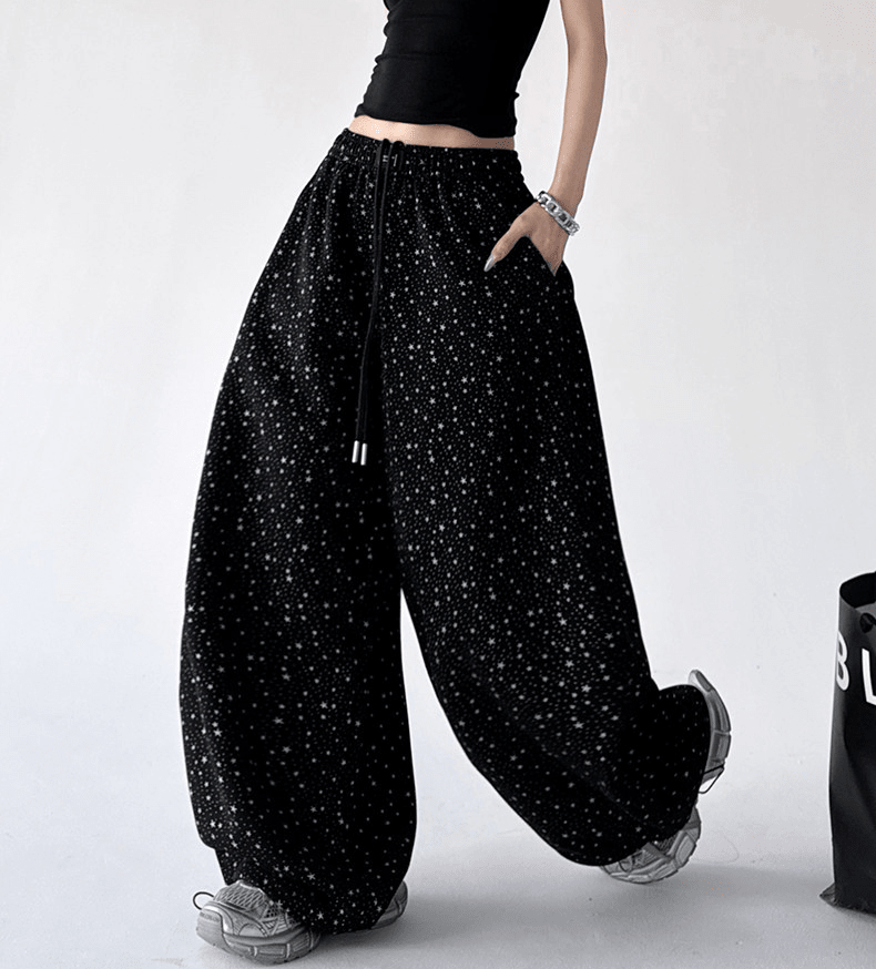 Starry Print Wide - Leg Sweatpants – CT6655 - COPPING THREADS - CT Select