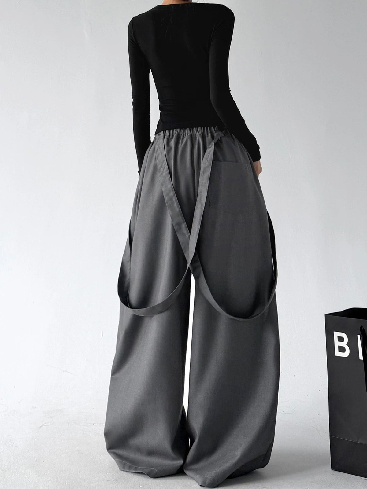 Strap-Detail Wide-Leg Cargo Pants - COPPING THREADS - CT ORIGINALS