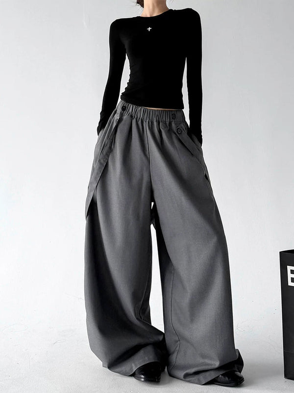Strap-Detail Wide-Leg Cargo Pants - COPPING THREADS - CT ORIGINALS