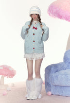 Strawberry Button Cardigan Sweater - COPPING THREADS - AYF