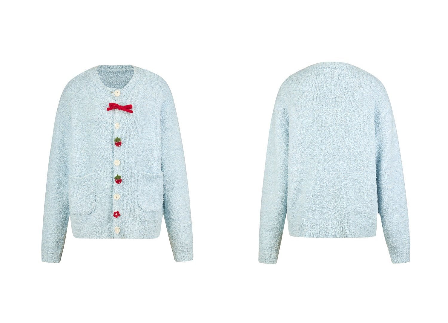 Strawberry Button Cardigan Sweater - COPPING THREADS - AYF