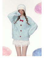 Strawberry Button Cardigan Sweater - COPPING THREADS - AYF