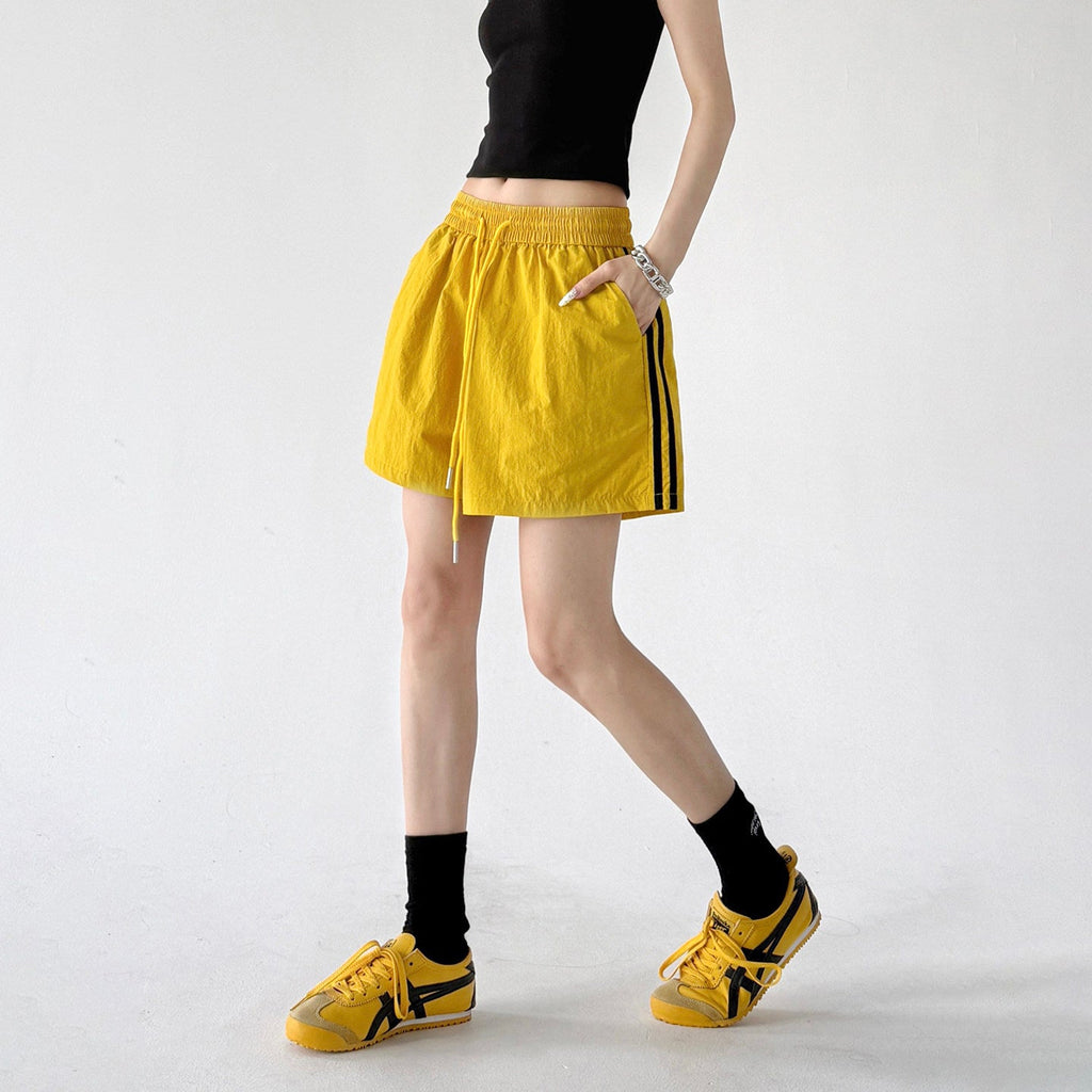 Stripe-Panel Drawcord Shorts - CT816 - COPPING THREADS - CT ORIGINALS