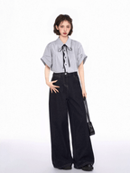 Striped Bow - Tie Polo Collar Shirt - COPPING THREADS - CT Select