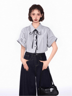 Striped Bow - Tie Polo Collar Shirt - COPPING THREADS - CT Select