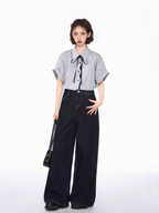 Striped Bow - Tie Polo Collar Shirt - COPPING THREADS - CT Select