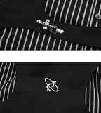 Striped Deconstructed Shirt with Layered Harness Vest - COPPING THREADS - ArguE CulturE