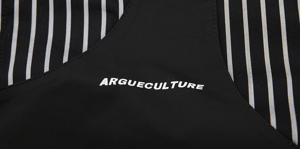 Striped Deconstructed Shirt with Layered Harness Vest - COPPING THREADS - ArguE CulturE