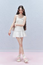 Striped Embroidered Lace Camisole - COPPING THREADS - AYF