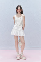 Striped Embroidered Lace Camisole - COPPING THREADS - AYF