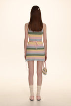 Striped Knit Embroidered Tank Top - COPPING THREADS - MOROMORO