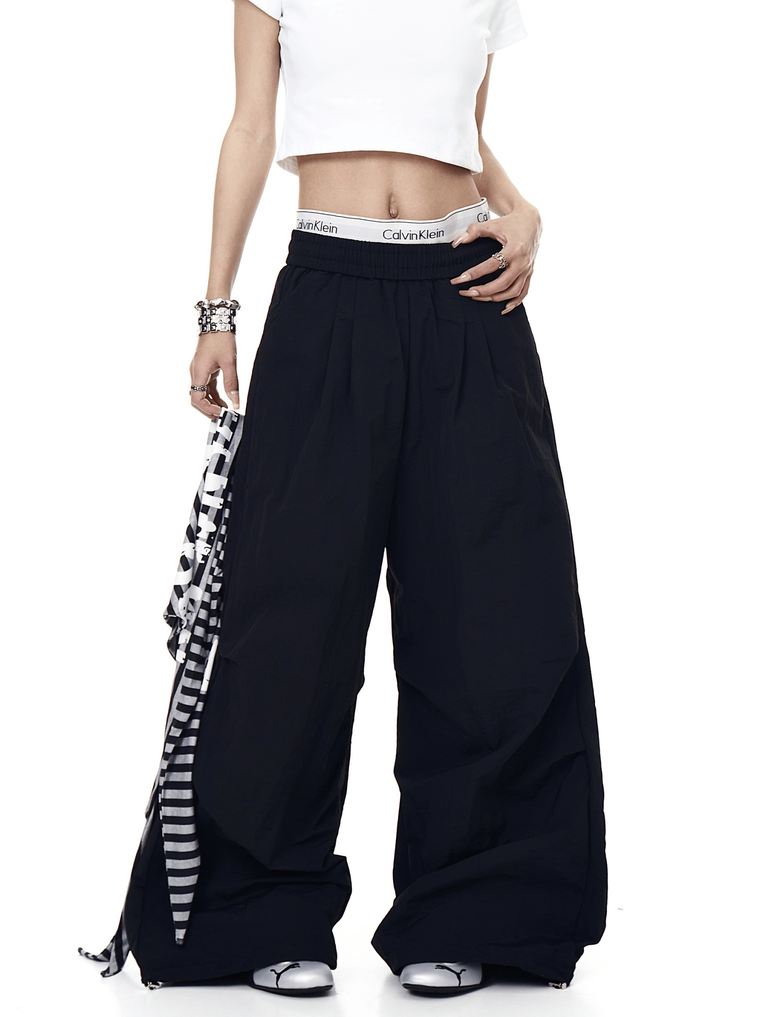 Striped Layered Paratrooper Trousers - COPPING THREADS - CT Select