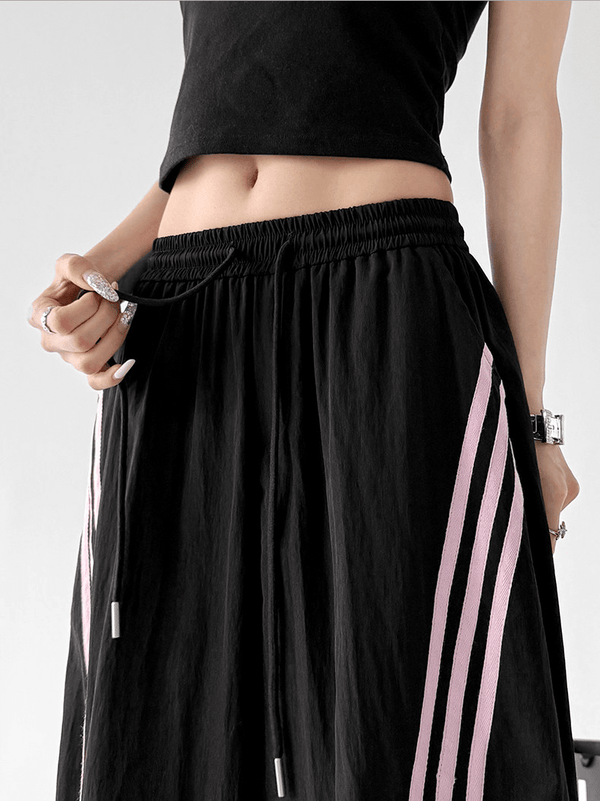 Striped Loose Drawstring Casual Pants - CT6683 - COPPING THREADS - CT Select