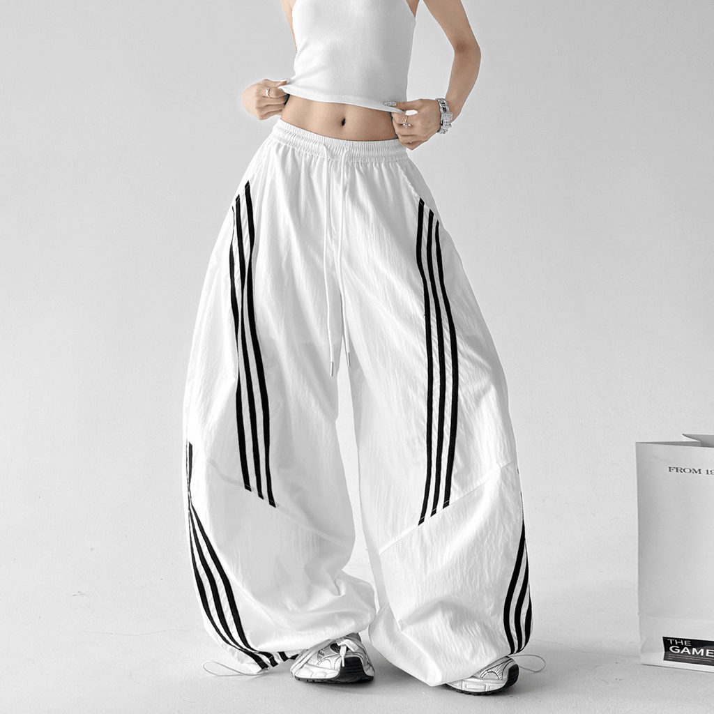 Striped Loose Drawstring Casual Pants - CT6683 - COPPING THREADS - CT Select