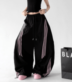 Striped Loose Drawstring Casual Pants - CT6683 - COPPING THREADS - CT Select