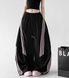 Striped Loose Drawstring Casual Pants - CT6683 - COPPING THREADS - CT Select