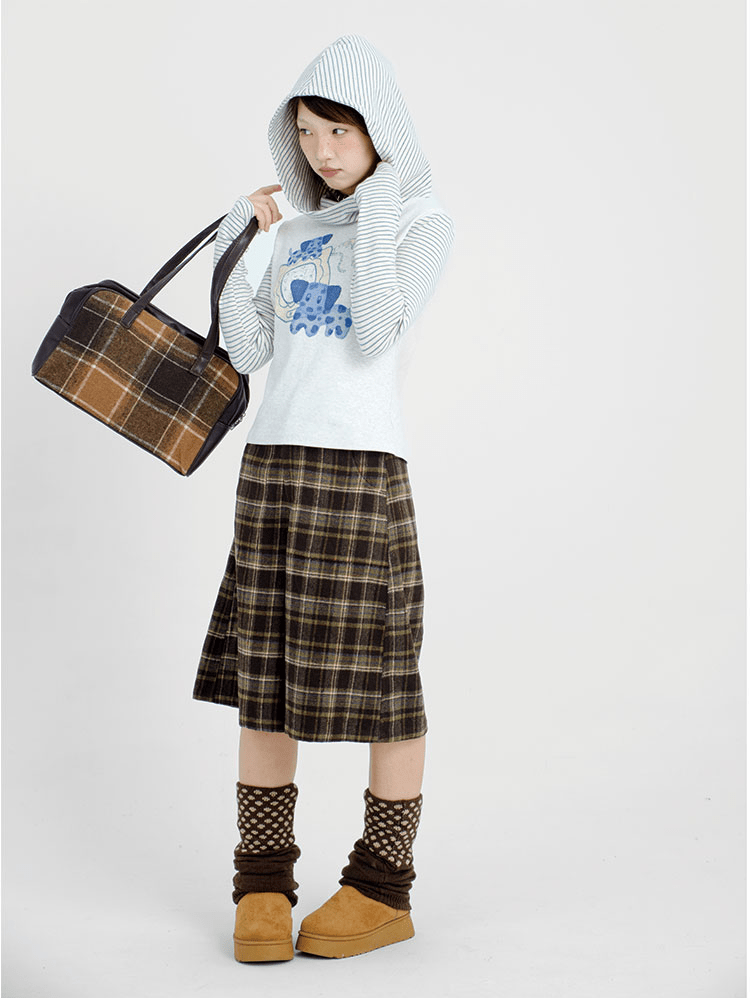 Striped Patchwork Hoodie - COPPING THREADS - CT Coquette